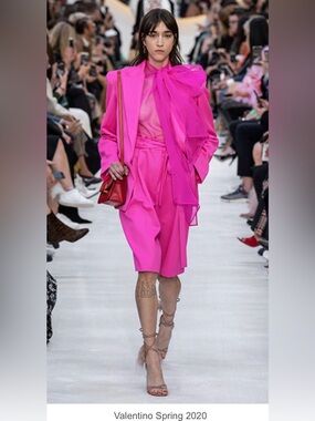 NWT Valentino Runway Neon Pink Open Blazer *